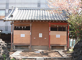 津田沼八坂神社 御社殿の新築工事前