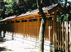 透塀の施工事例(屋根有り)